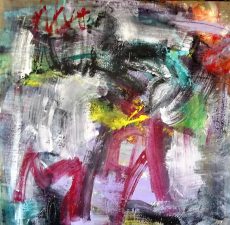 vents contraires acrylique sur toile 90 cm x 90 cm 2022