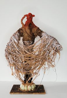la pêche . Le poisson et la terre pêcheur et son filet